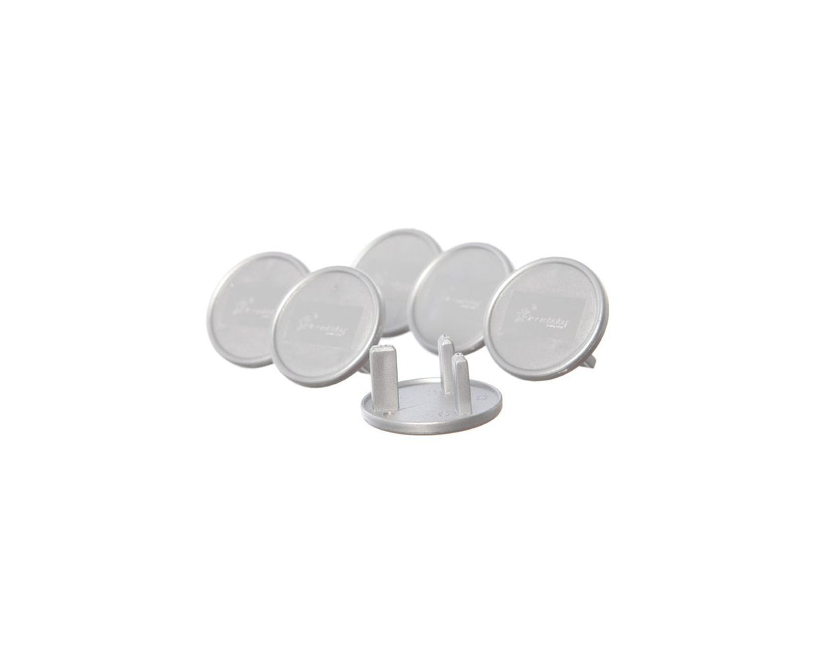 Dreambaby Outlet Plugs 6 Pack-Silver