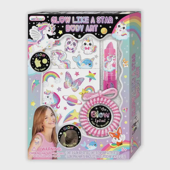 Glow Like a Star Body Art Set Glow-In-Dark
