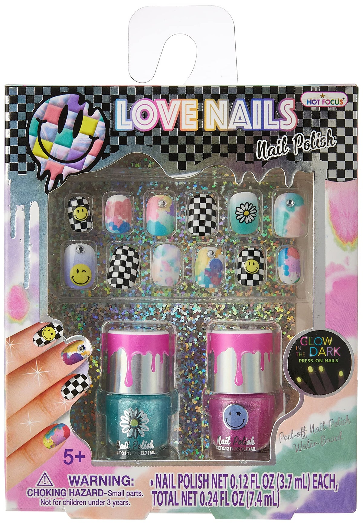 Cool Vibes Love Nails Glow-In-Dark Set