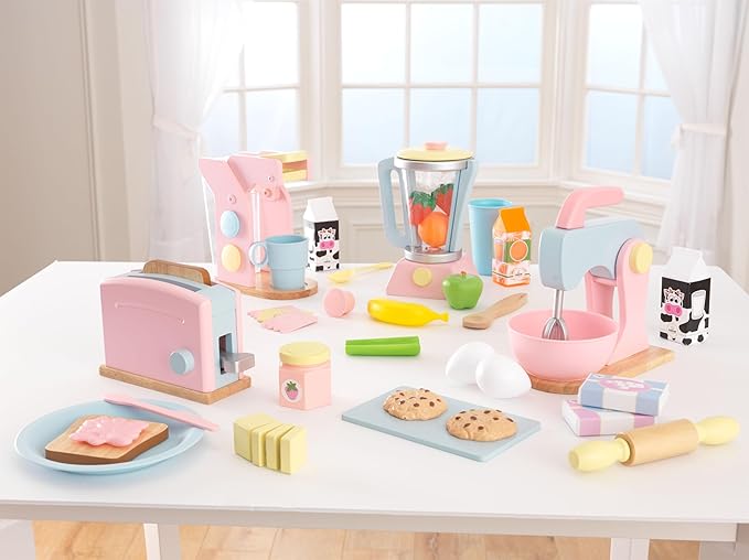 Kidkraft Pastel Wooden Toaster Set