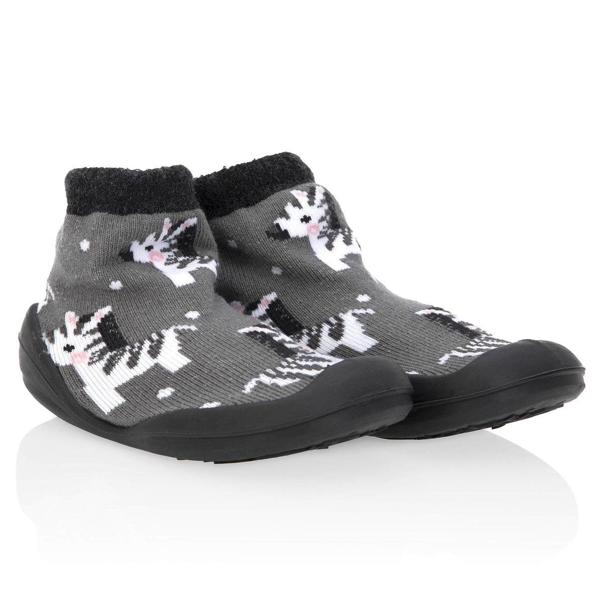 Nuby Medium Snekz Sock & Shoe (Grey) 125Mm