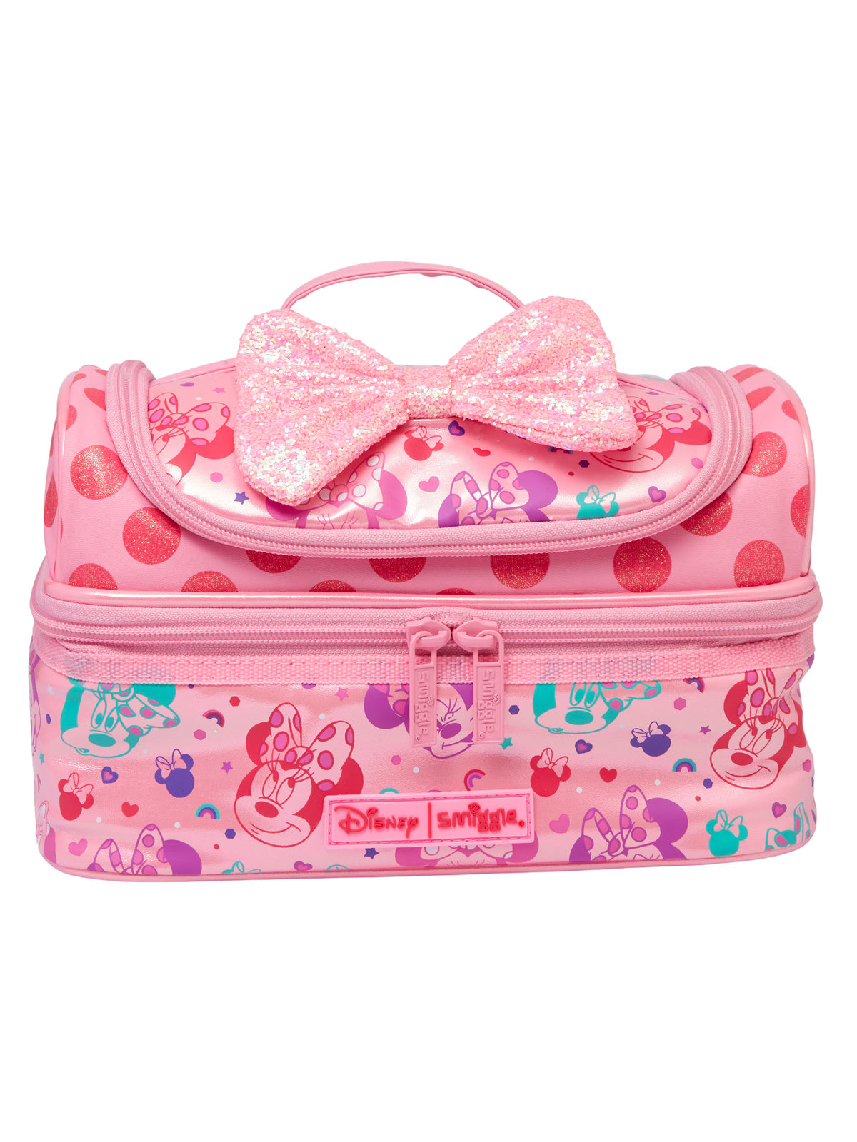 Smiggle Mickey & Minnie Lunchbox Double Decker Confetti