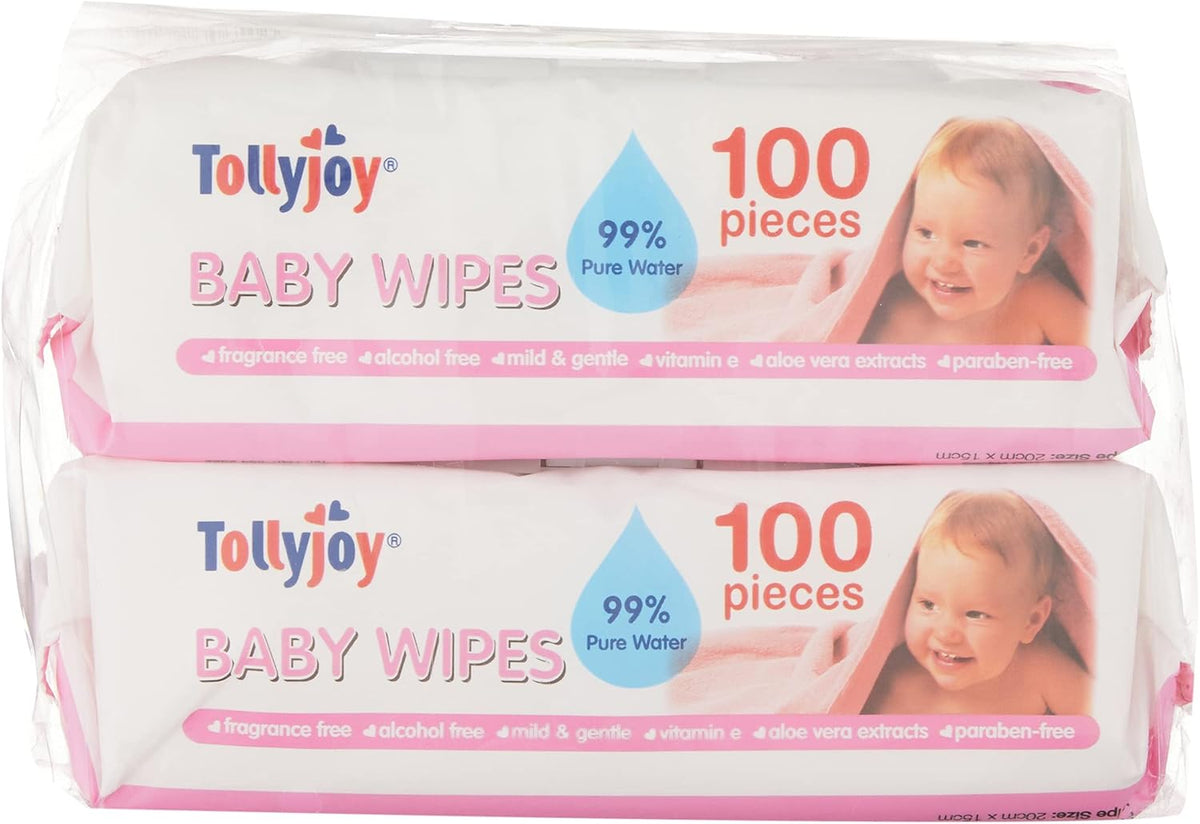 Tollyjoy Unscented Baby Wipes 100S X 2 S/O